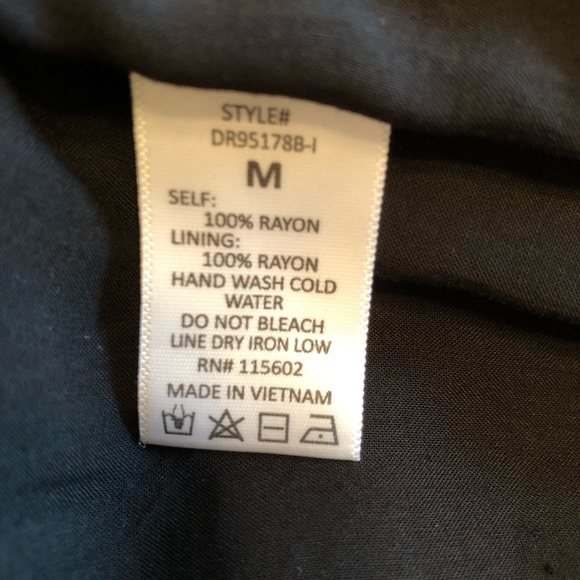 Lush Black Maxi Dress with Open Back, Tiered Hem Lagenlook Size M - Picture 5 of 11